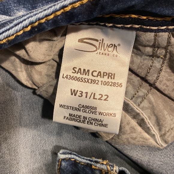 Silver capris W31 - Picture 3 of 3